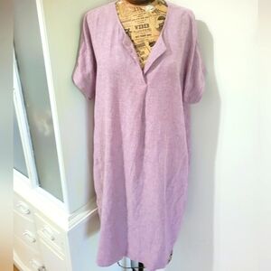 Pure Jill By JJill Lavender Midi Tunic Dress Sz S